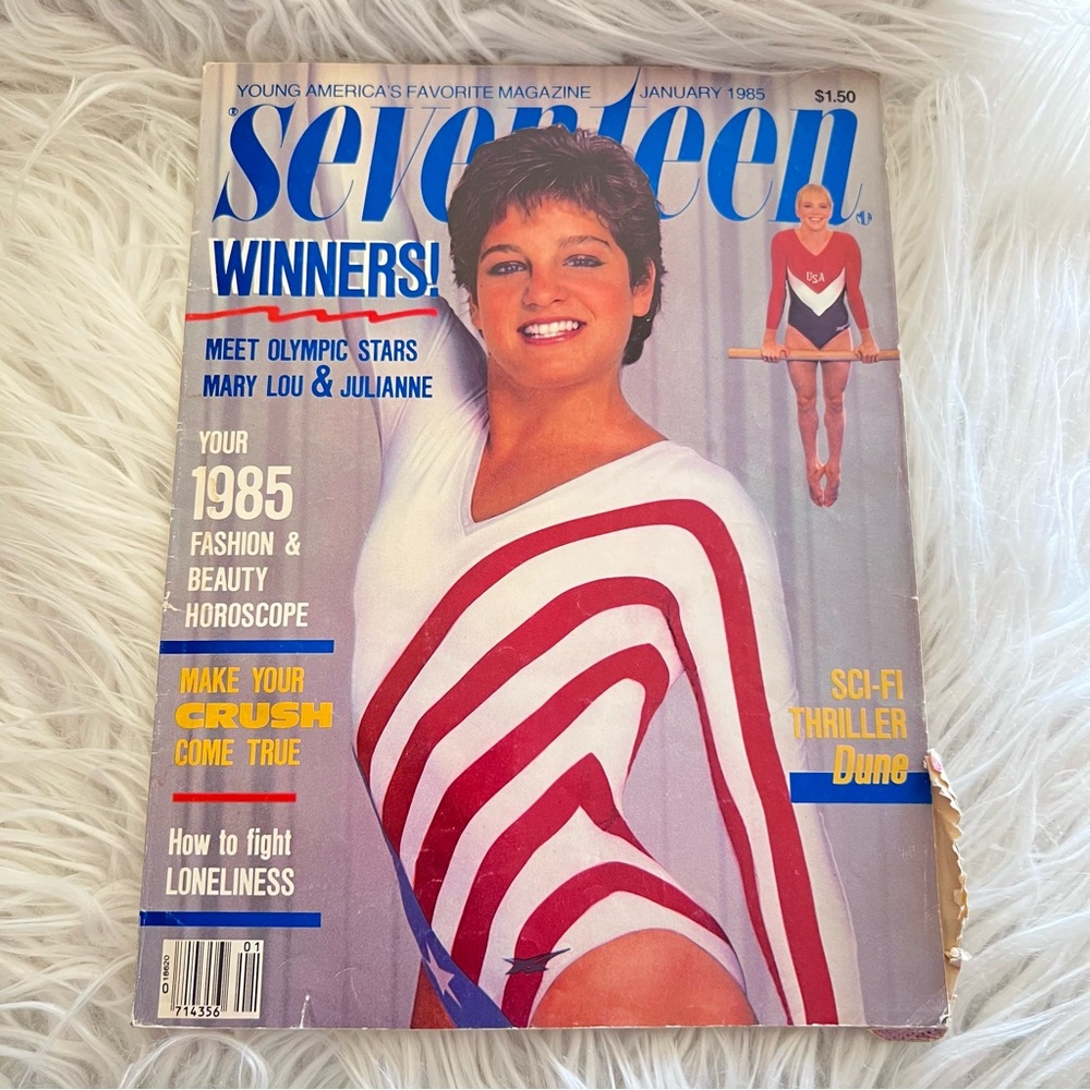 ❤️Retro Seventeen Magazine January 1985  Winter Olympics Mary Lou Retton!